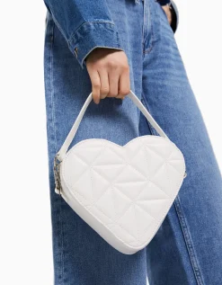 FEMME BERSHKA Best sellers*Sac matelassé cœur anse réglable