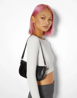 FEMME BERSHKA Similicuir*Sac porté épaule similicuir