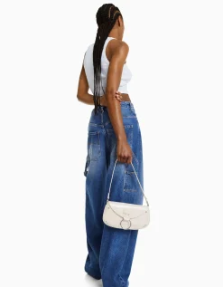 FEMME BERSHKA Tout voir*Sac rabat effet croco anse
