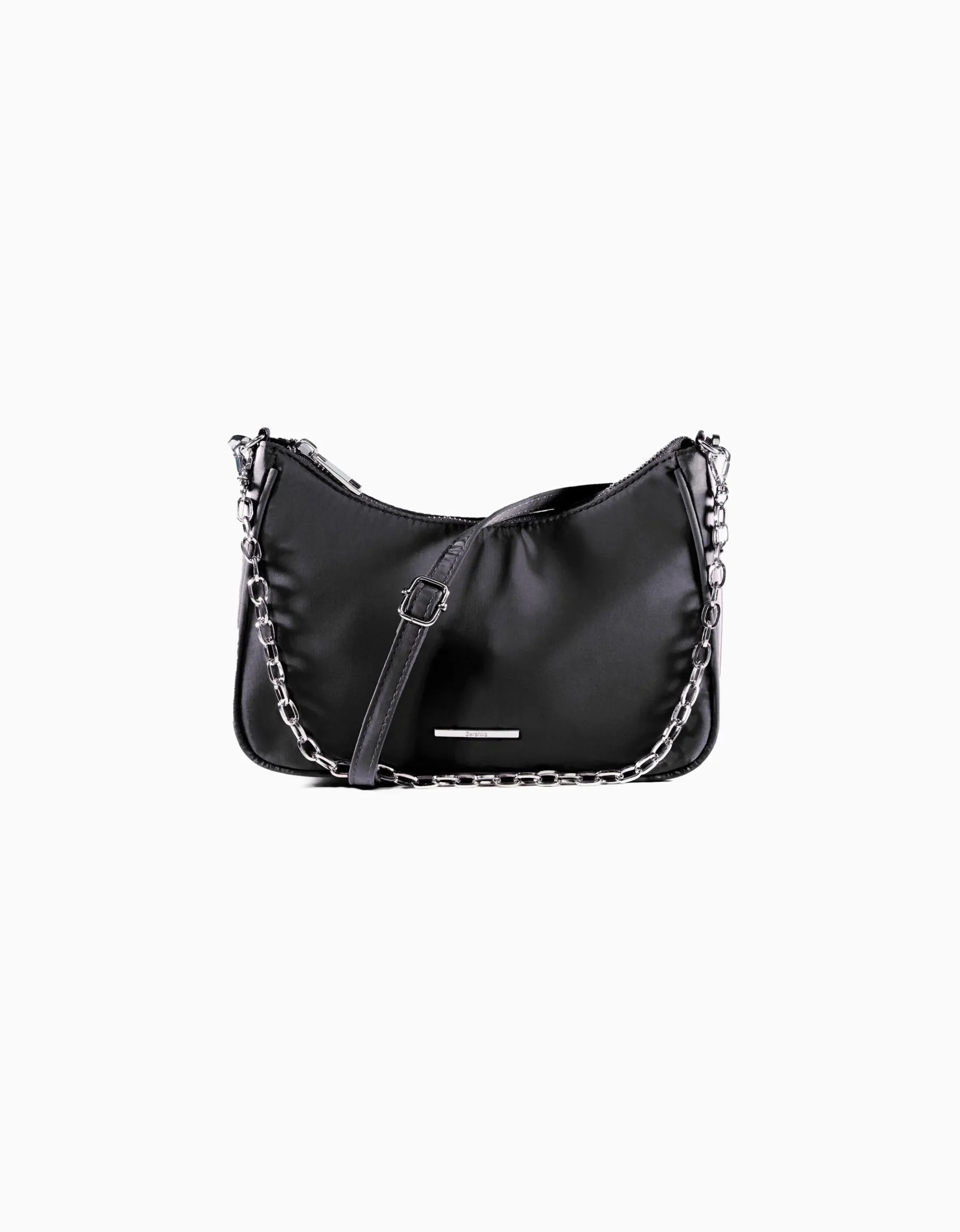 FEMME BERSHKA Similicuir*Sac satiné chaîne