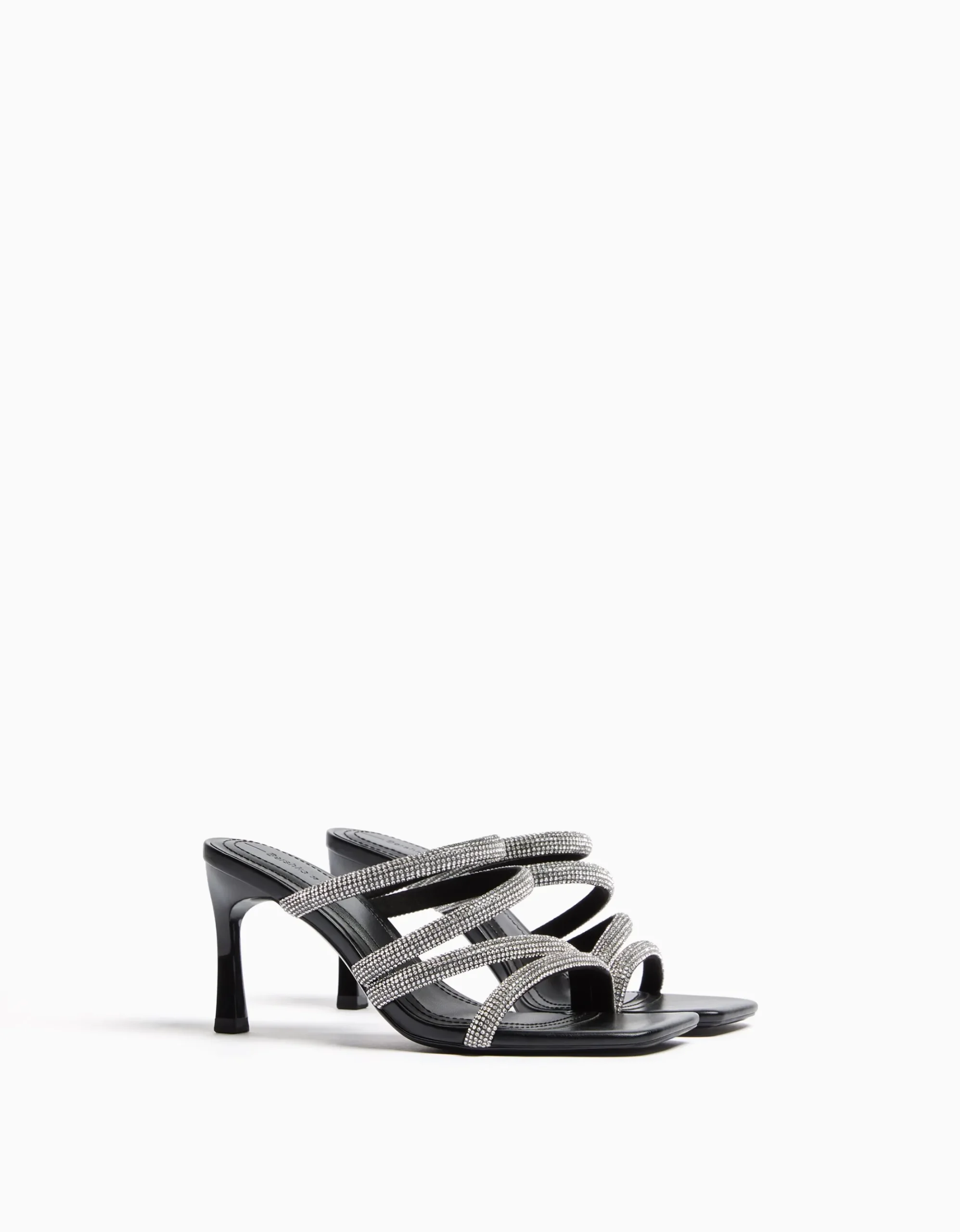 FEMME BERSHKA New*Sandales à talon brides brillantes