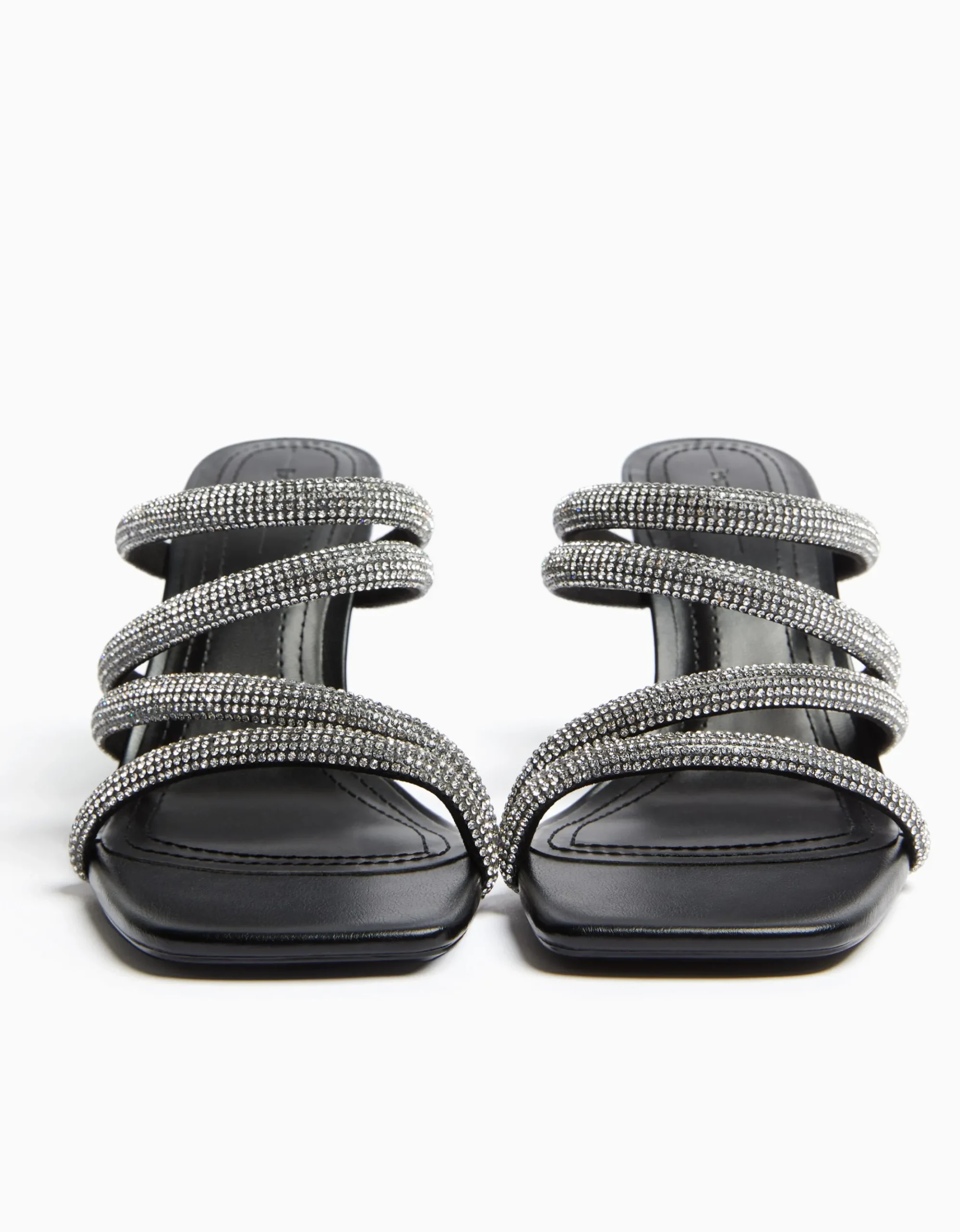 FEMME BERSHKA New*Sandales à talon brides brillantes