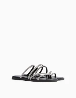 FEMME BERSHKA New*Sandales plate brillantes