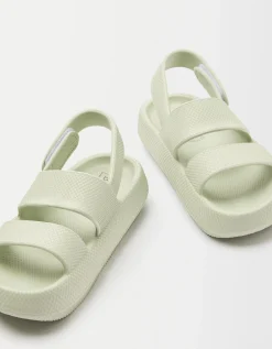 FEMME BERSHKA Sandales*Sandales plates caoutchoutées