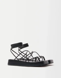 FEMME BERSHKA Sandales*Sandales plates plateforme brides cheville
