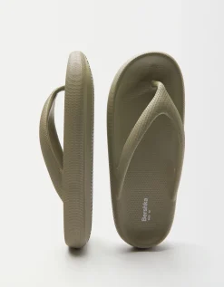 HOMME BERSHKA Basiques*Sandales plates texturées homme