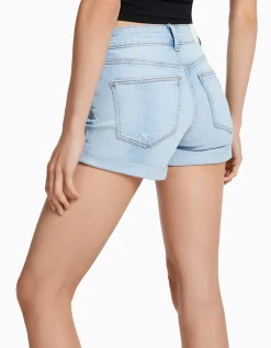 FEMME BERSHKA Shorts et bermudas*Short denim retroussé