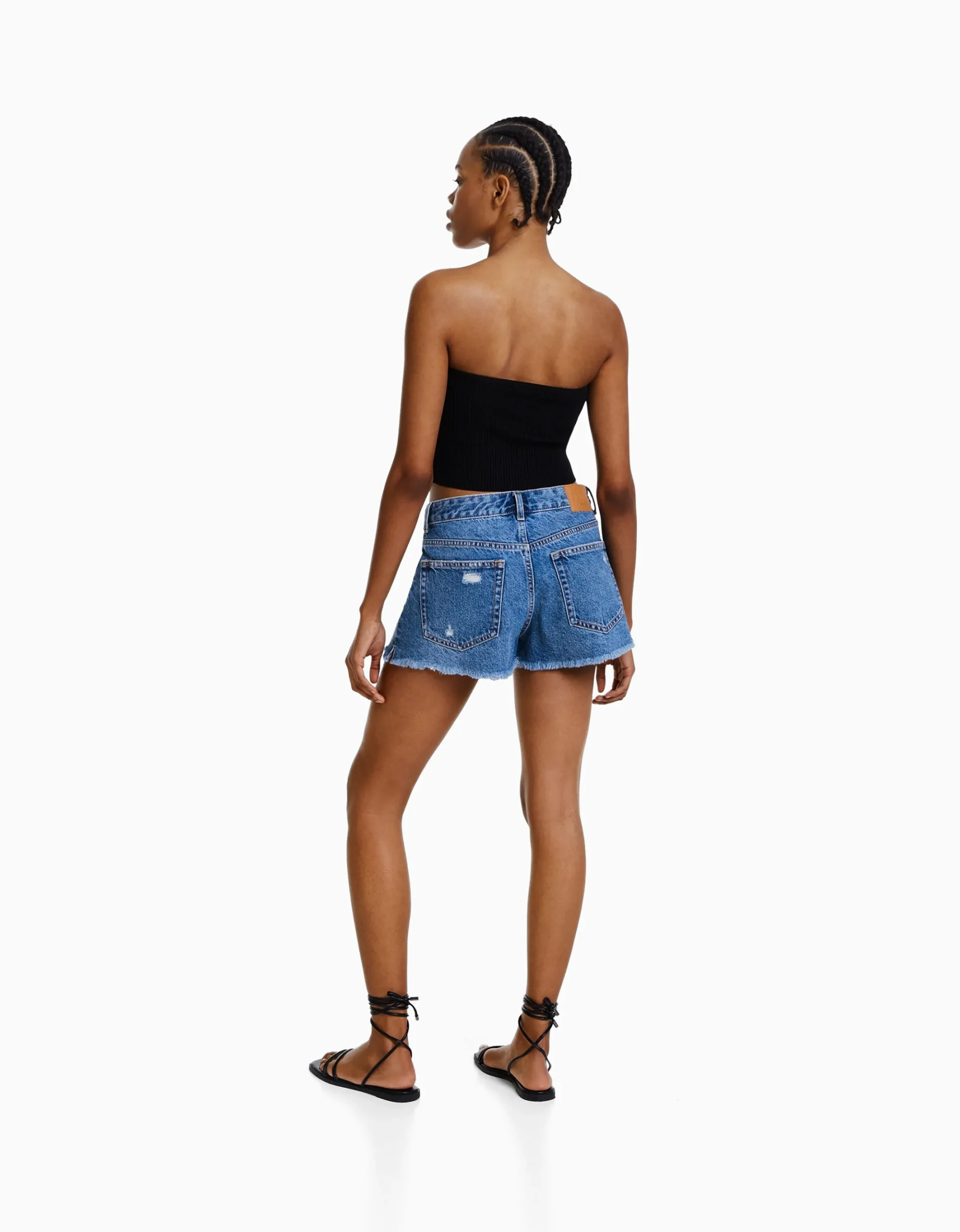 FEMME BERSHKA Shorts et bermudas*Short denim vintage déchiré