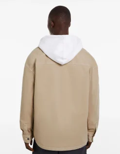 HOMME BERSHKA Vêtements*Surchemise coton fil contraste