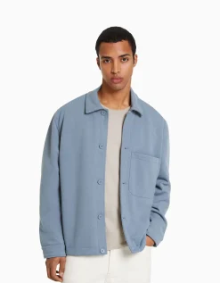 HOMME BERSHKA Blousons et manteaux*Surchemise imitation daim