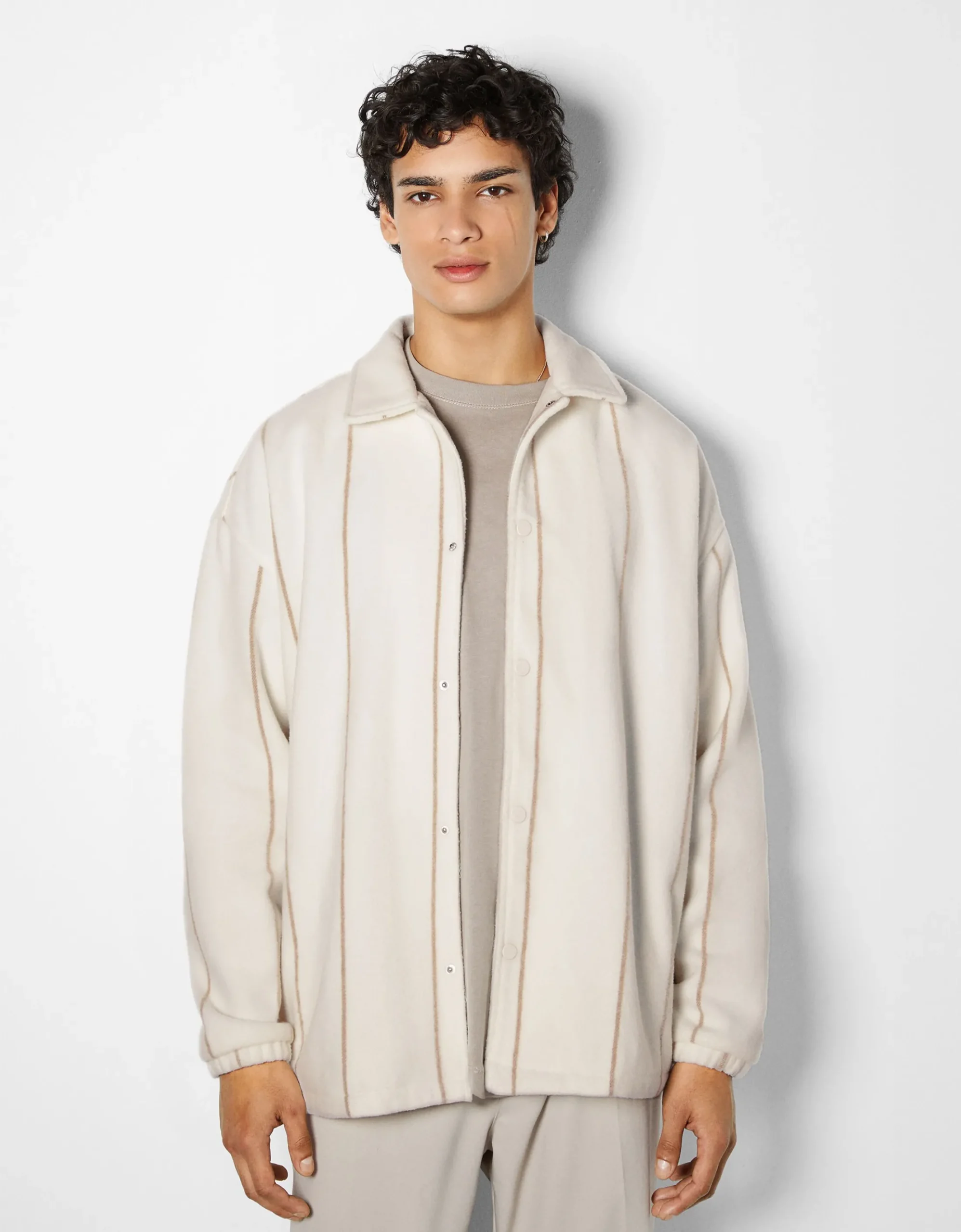 HOMME BERSHKA Surchemises*Surchemise rayée