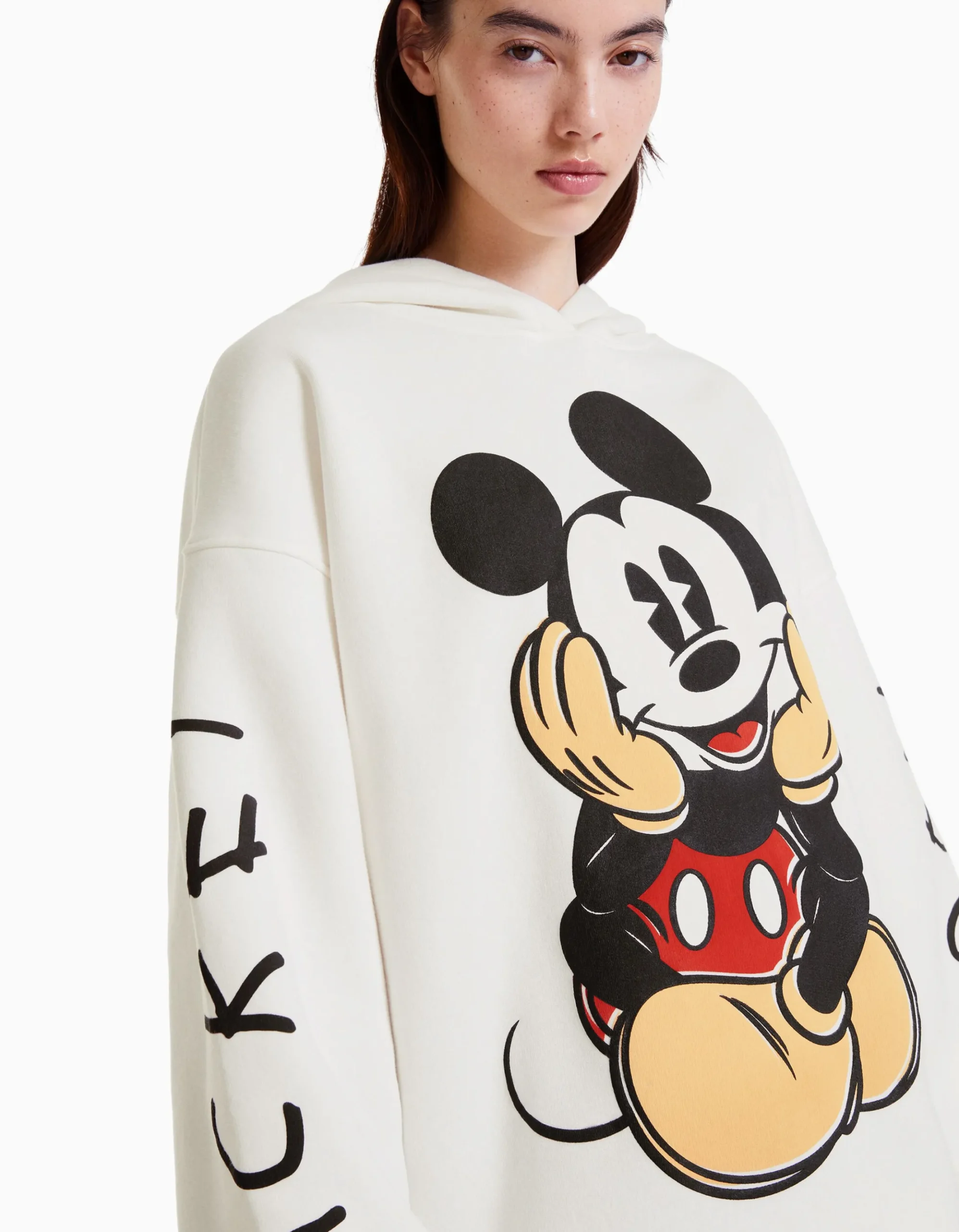 FEMME BERSHKA Cartoons*Sweat à capuche Mickey