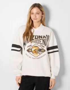 FEMME BERSHKA Sweats*Sweat à col polo