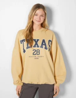 FEMME BERSHKA Pulls*Sweat ample imprimé