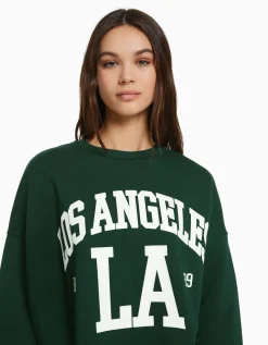 FEMME BERSHKA Pulls*Sweat ample imprimé