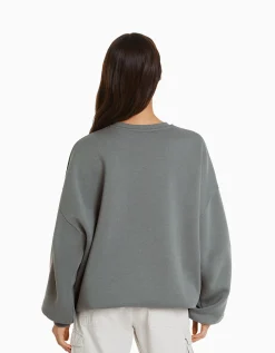 FEMME BERSHKA Pulls*Sweat ample imprimé