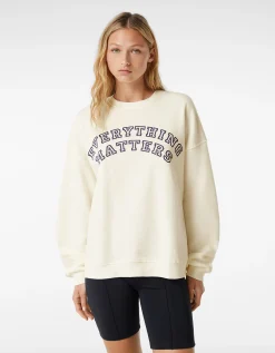 FEMME BERSHKA Pulls*Sweat ample imprimé
