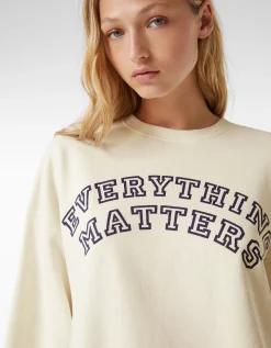 FEMME BERSHKA Pulls*Sweat ample imprimé