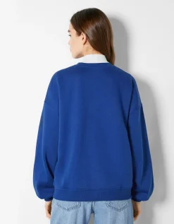 FEMME BERSHKA BSK Teen*Sweat ample imprimé
