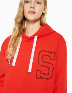 FEMME BERSHKA Cartoons*Sweat capuche brodé Snoopy