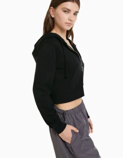 FEMME BERSHKA Sweats*Sweat capuche cropped fermeture Éclair