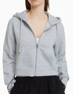 FEMME BERSHKA Survêtement*Sweat capuche cropped fermeture Éclair