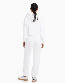 FEMME BERSHKA Personnalisables*Sweat capuche cropped fermeture Éclair