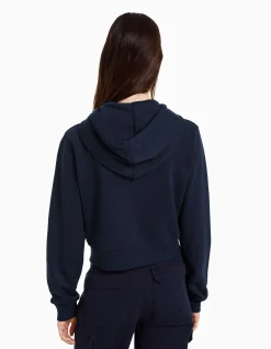 FEMME BERSHKA Personnalisables*Sweat capuche cropped fermeture Éclair