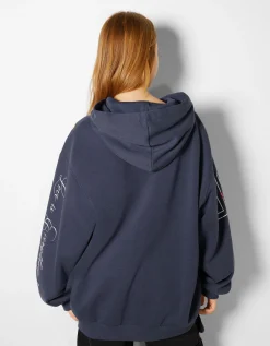 FEMME BERSHKA Sweats*Sweat capuche imprimé