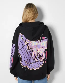FEMME BERSHKA Sweats*Sweat capuche imprimé