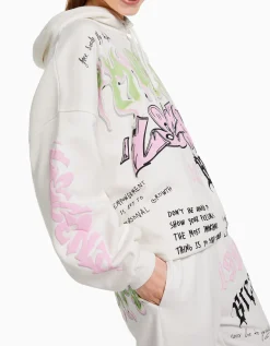 FEMME BERSHKA Survêtement*Sweat capuche imprimé