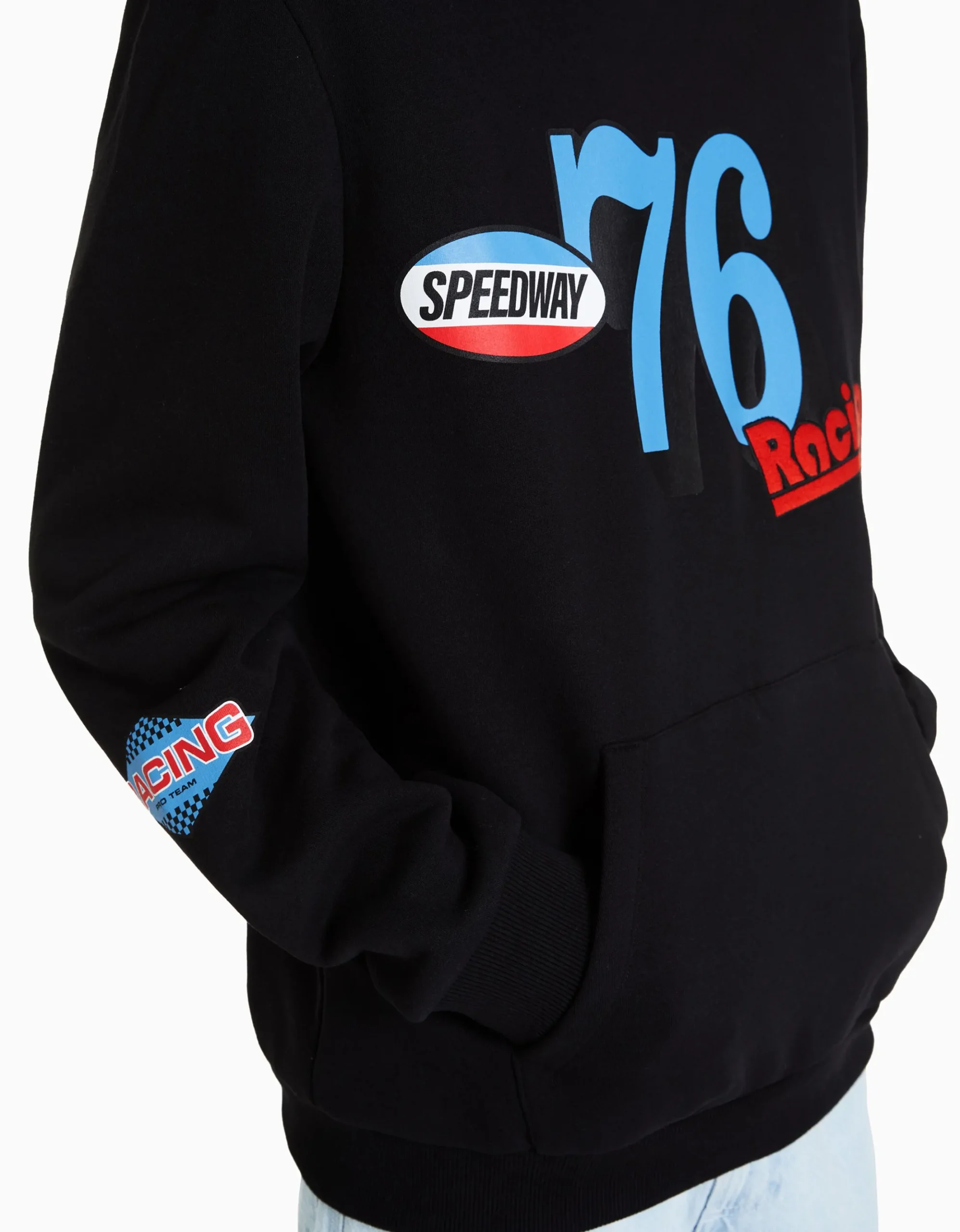 HOMME BERSHKA Vêtements*Sweat capuche imprimé racing