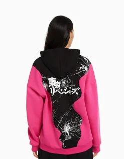 FEMME BERSHKA Vêtements*Sweat capuche imprimé TOKYO REVENGERS