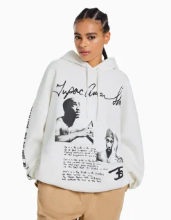 FEMME BERSHKA Sweats*Sweat capuche Tupac