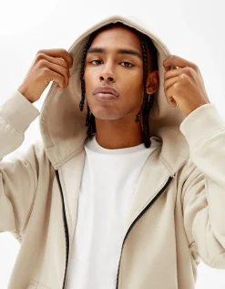 HOMME BERSHKA Sweats et maille*Sweat capuche zippé