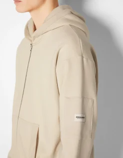 HOMME BERSHKA Vêtements*Sweat capuche zippé