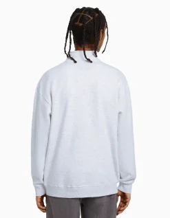 HOMME BERSHKA Sweats*Sweat col montant zippé