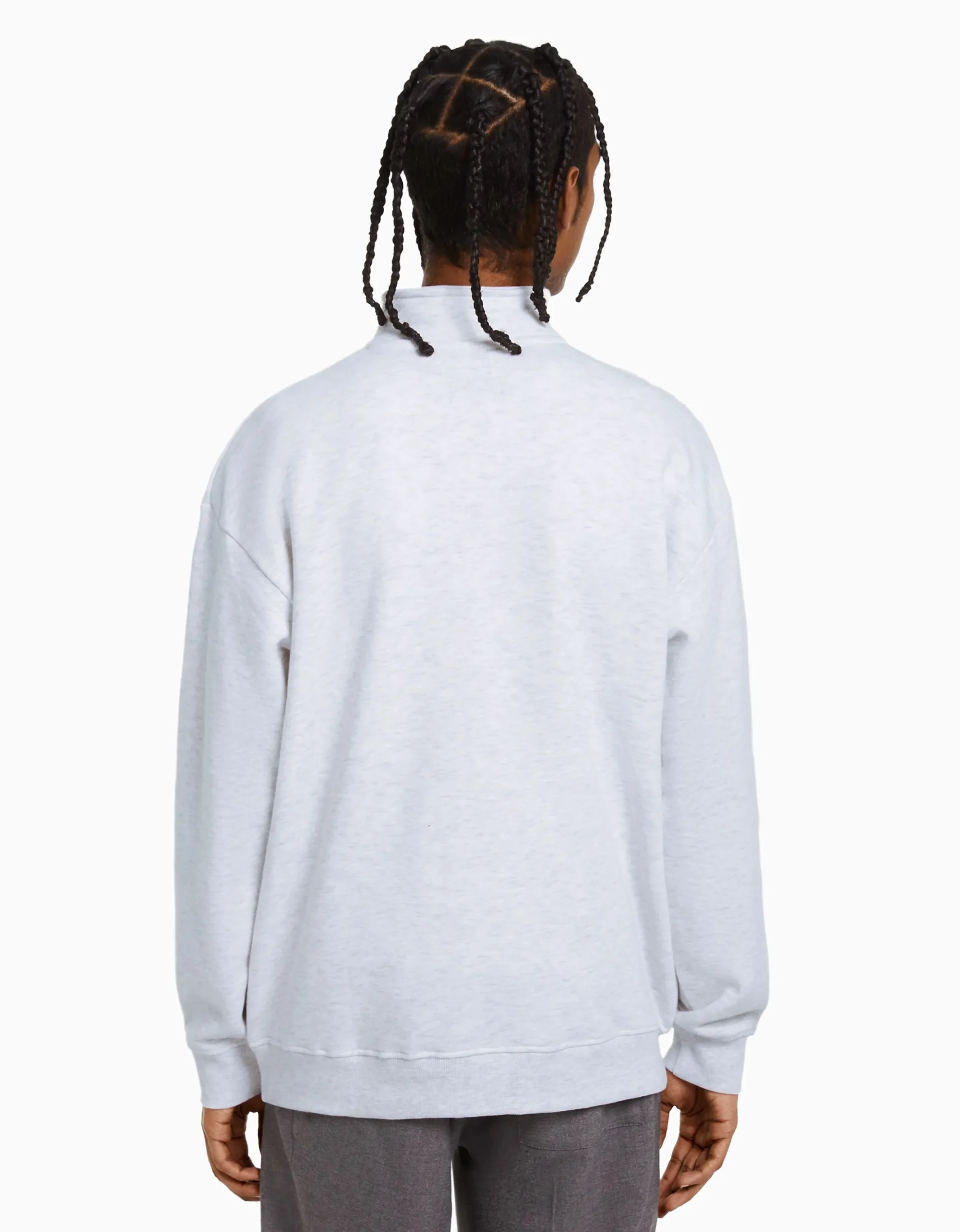 HOMME BERSHKA Sweats*Sweat col montant zippé