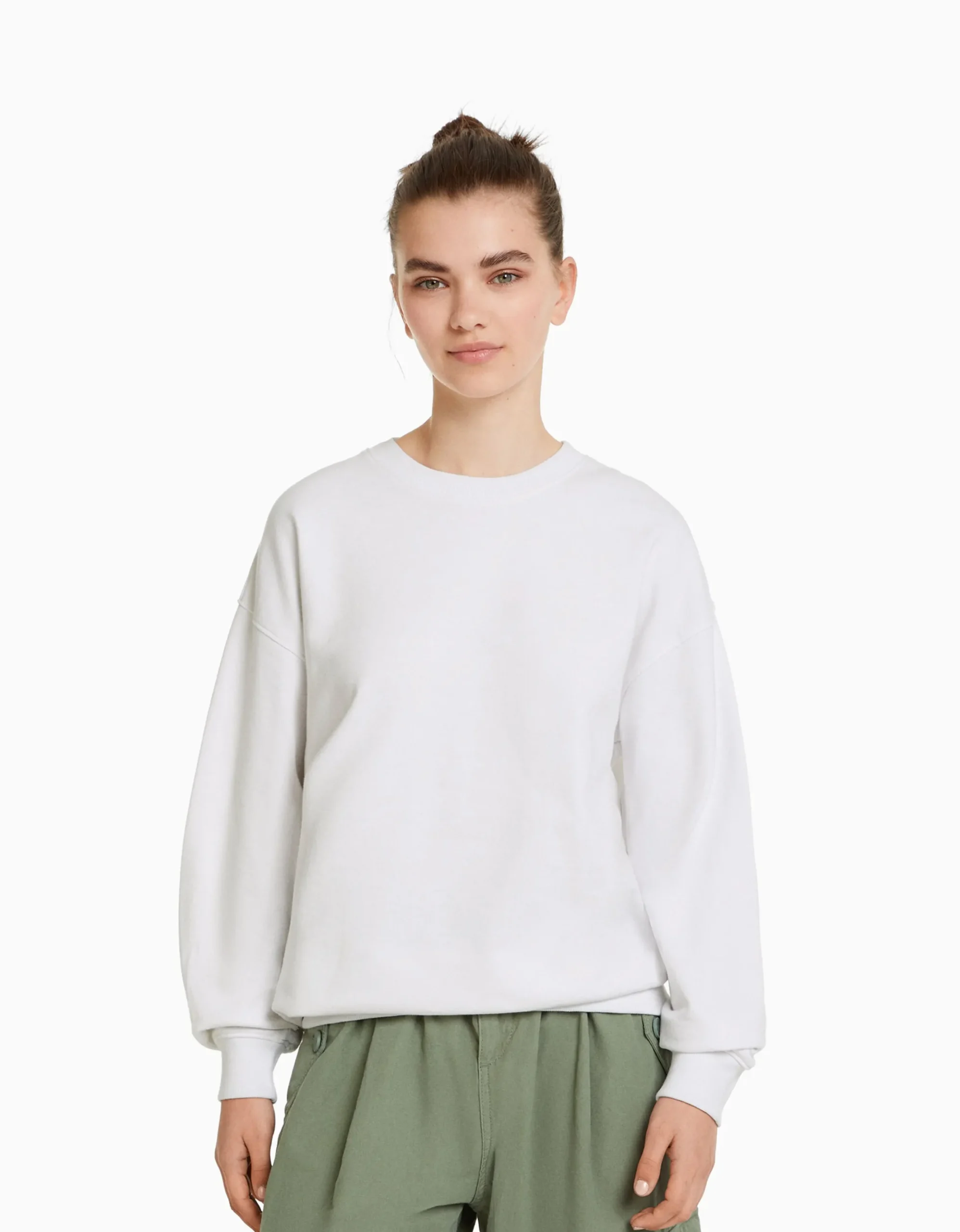 FEMME BERSHKA Personnalisables*Sweat col rond