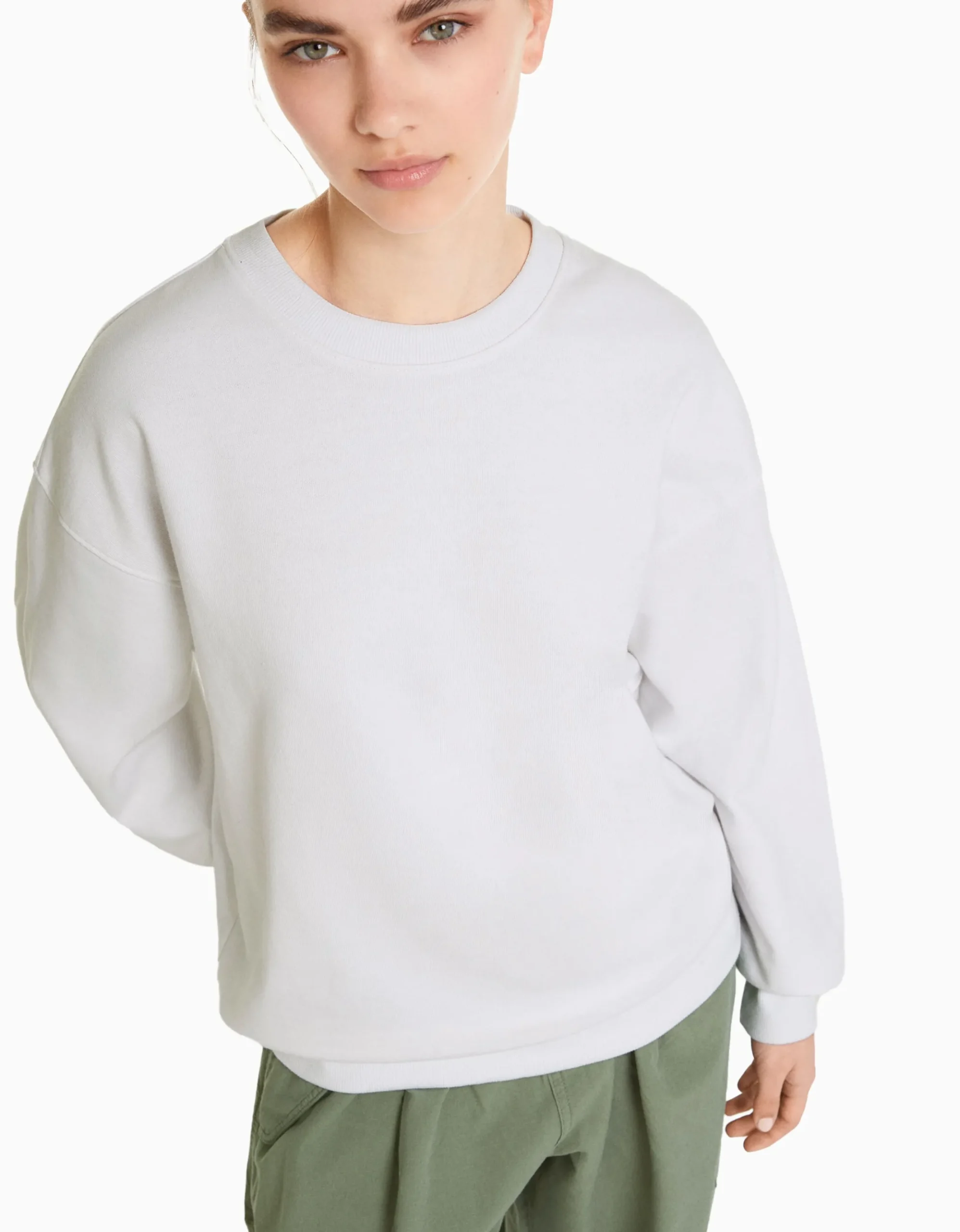 FEMME BERSHKA Personnalisables*Sweat col rond