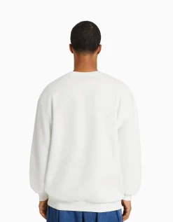 HOMME BERSHKA Vêtements*Sweat col rond imprimé One Piece