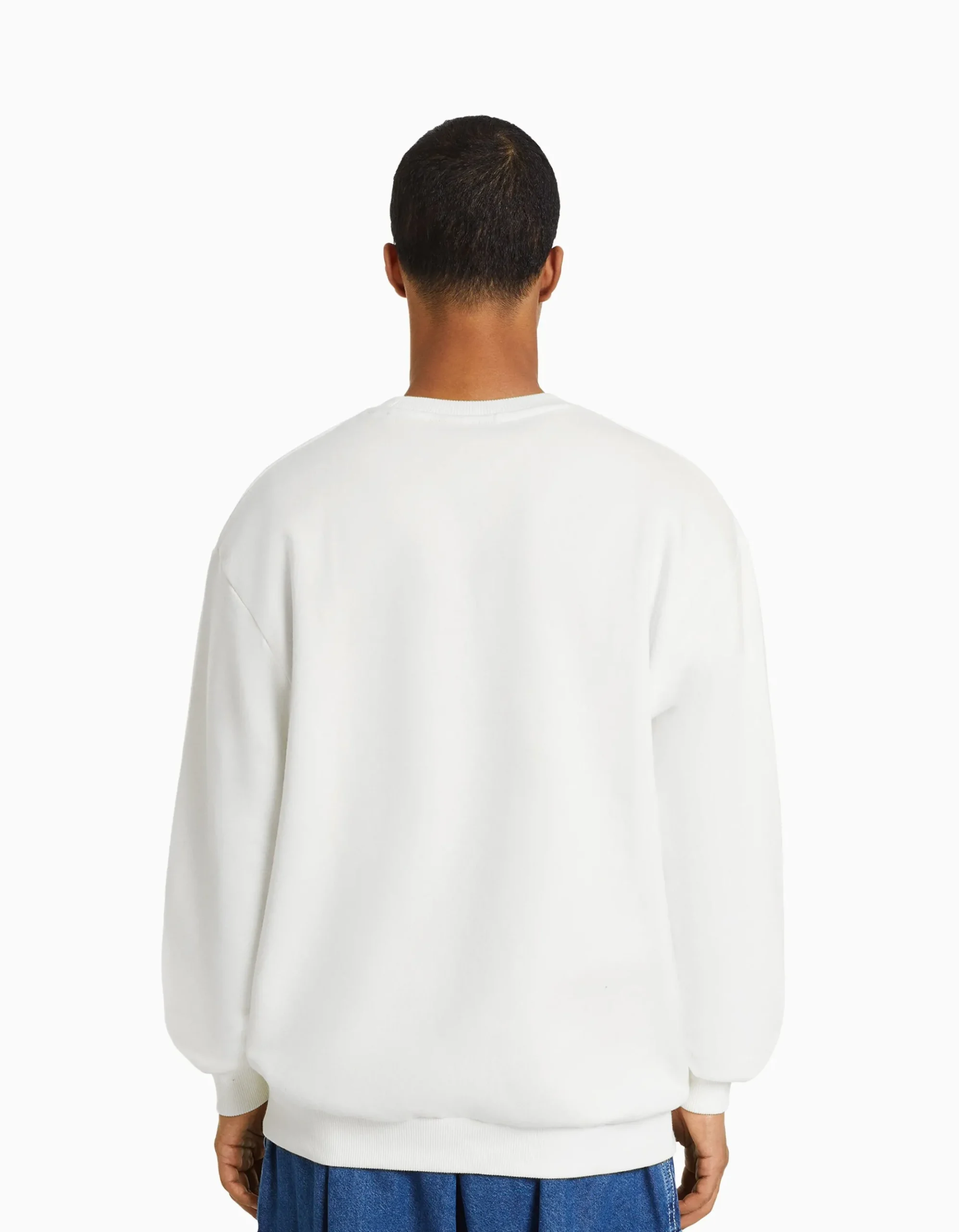 HOMME BERSHKA Vêtements*Sweat col rond imprimé One Piece