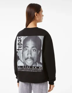 FEMME BERSHKA Sweats*Sweat col rond Tupac