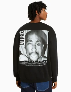 HOMME BERSHKA Vêtements*Sweat col rond Tupac