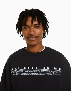 HOMME BERSHKA Vêtements*Sweat col rond Tupac