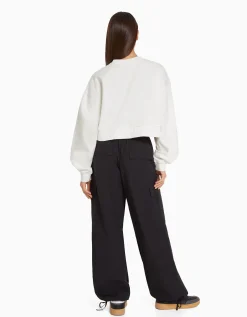 FEMME BERSHKA Sweats*Sweat cropped à imprimé