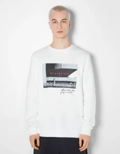 HOMME BERSHKA Sweats*Sweat easy fit imprimé photo