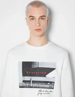 HOMME BERSHKA Sweats*Sweat easy fit imprimé photo