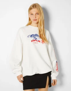 FEMME BERSHKA Sweats*Sweat imprimé