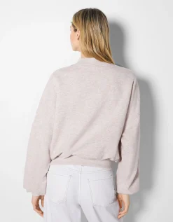 FEMME BERSHKA BSK Teen*Sweat imprimé broderie